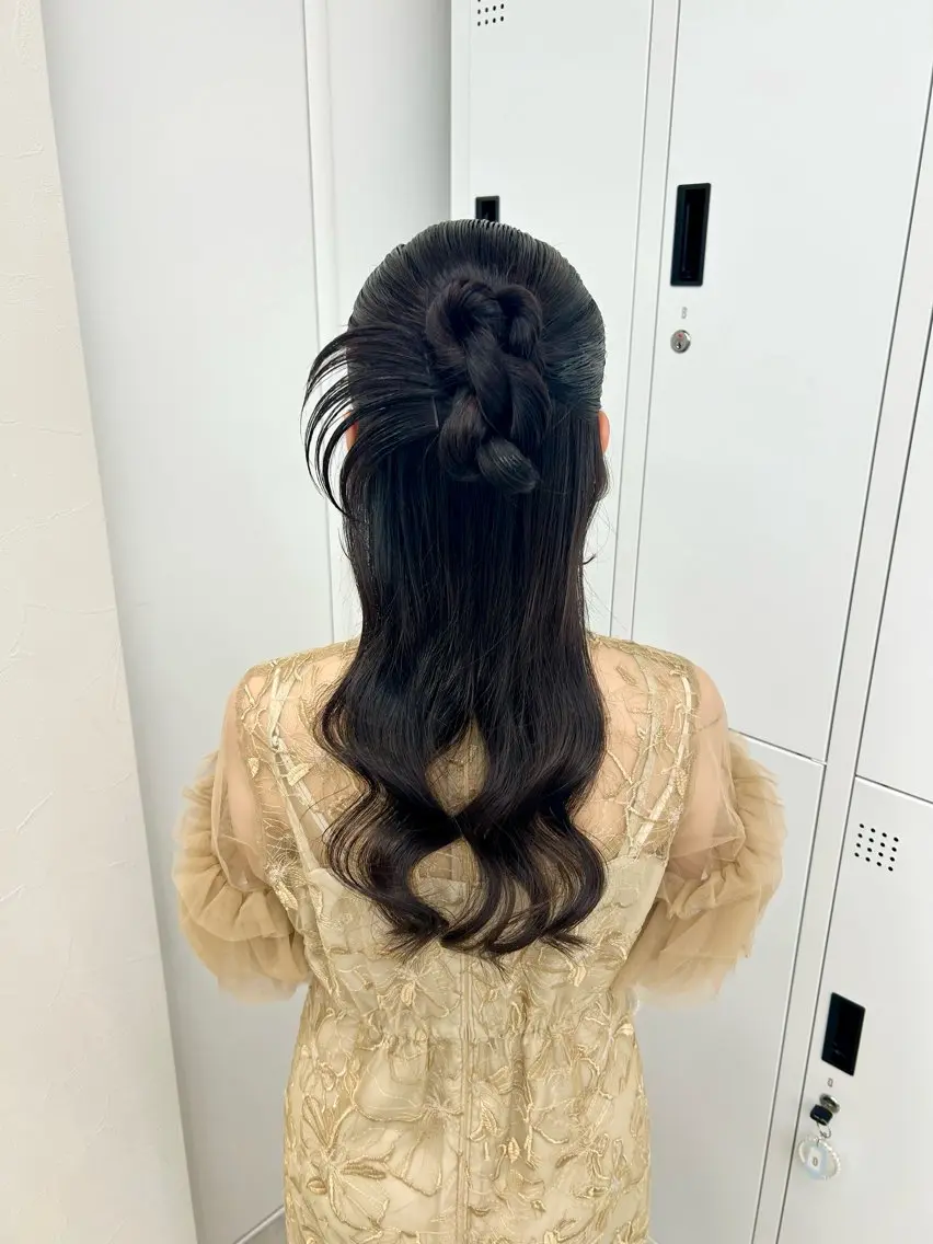 ヘアアレンジ ハーフアップ ヘアセット アレンジ/エクステ✨ 推し/横浜🩵かのんのヘアスタイル