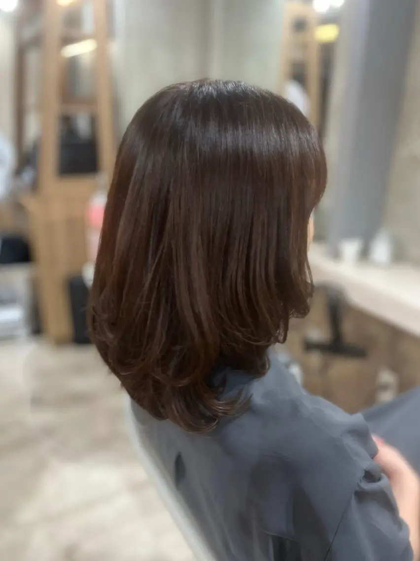 セミロング カラー カット ヘアカラー トリートメント 多系統似合わせ/ tsuburaのヘアスタイル