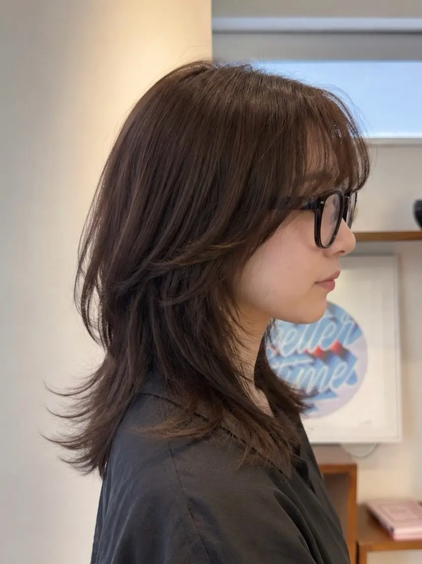 ミディアム カラー カット ヘアカラー トリートメント 鈴木 一貴のヘアスタイル