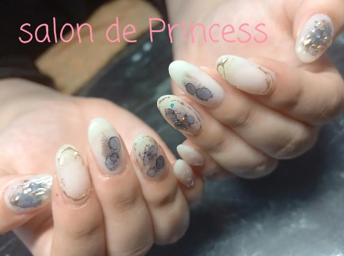 ネイル ブルー salon de  Princessのネイルデザイン