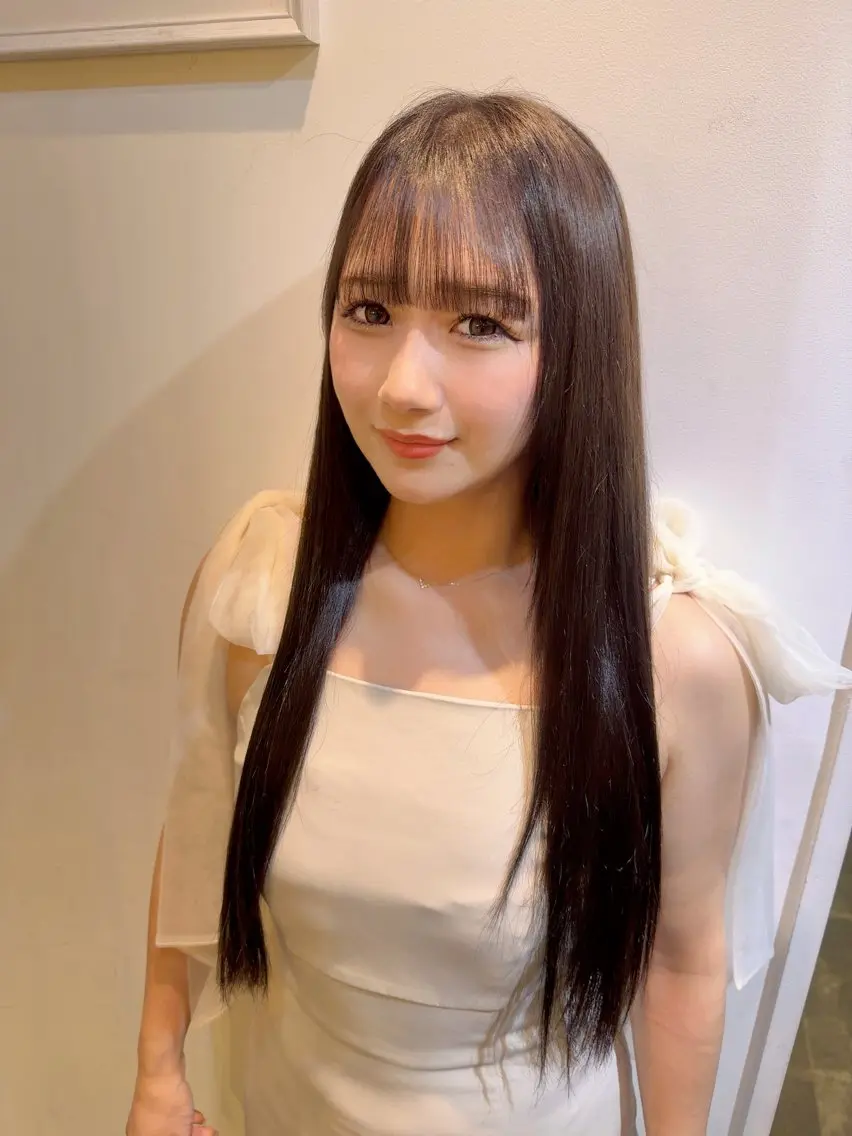 ロング カラー 髪質改善 トリートメント 🩵髪質改善🩵 韓国ヘア🩵花澤みりのヘアスタイル