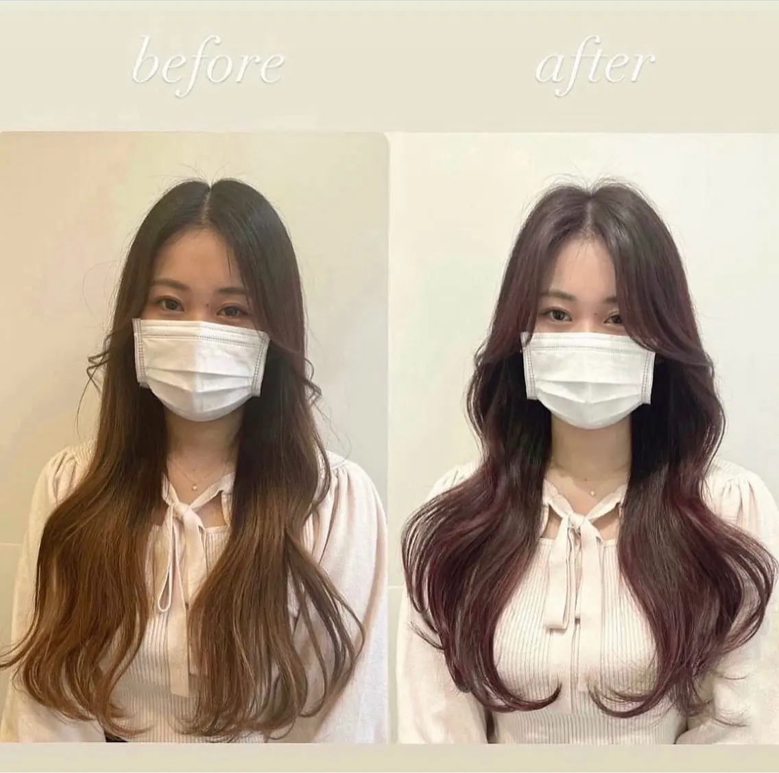 ロング ハイレイヤー 韓国風ヘア レイヤーカット カット ヘアカラー トリートメント ❤︎︎韓国ヘア❤︎︎ 𝑺𝒉𝒊𝒉𝒐のヘアスタイル