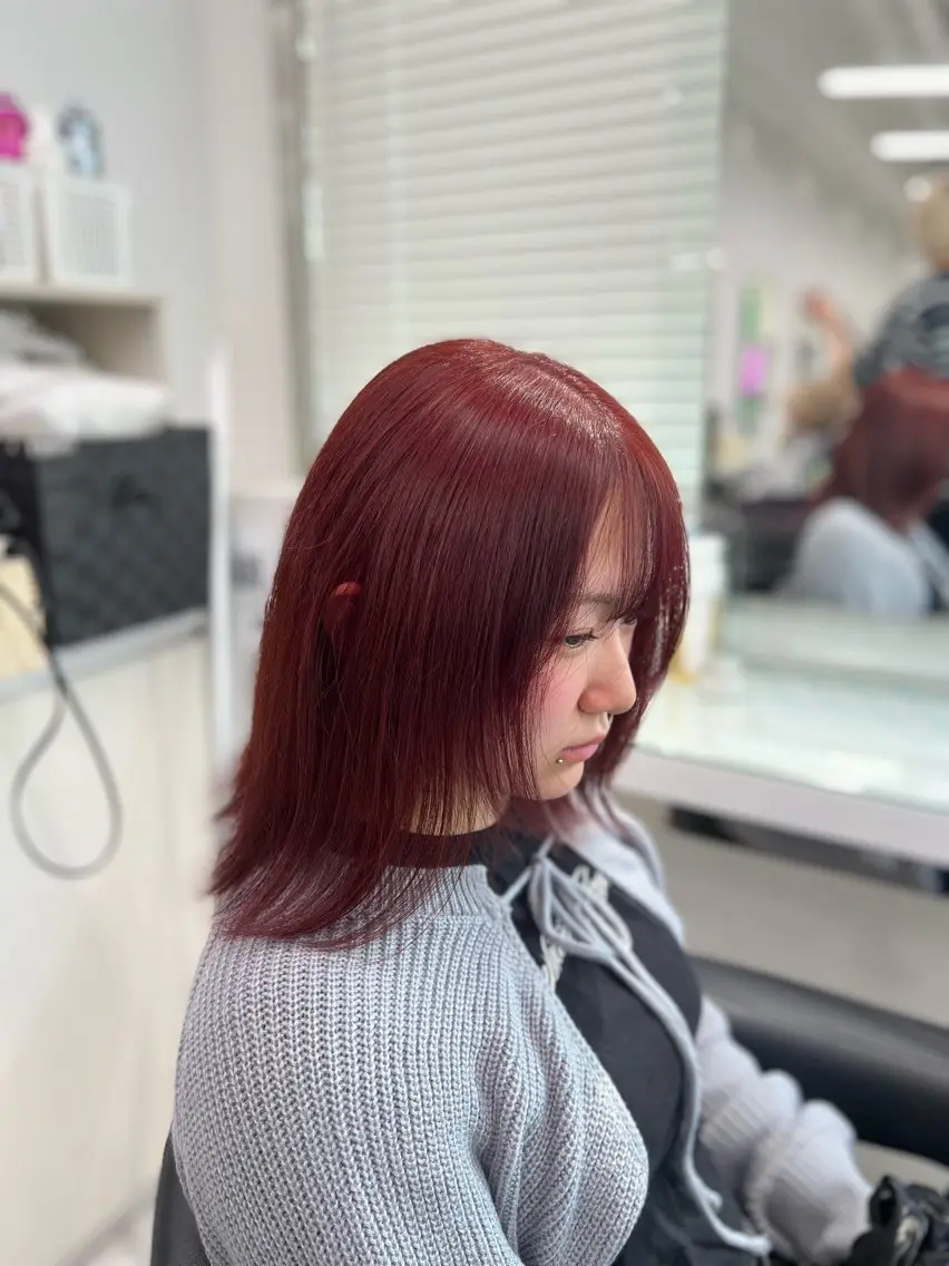 カラー ヘアカラー トリートメント ヘッドスパ ヘアセット ブリーチなし透明感 💗RYOTAのヘアスタイル