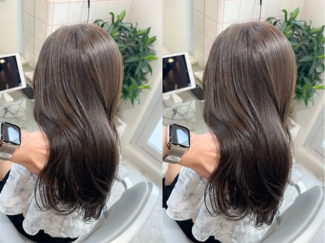 ロング カラー 縮毛矯正 垢抜け🪞/ハッシュ レイヤー/リョウヤのヘアスタイル