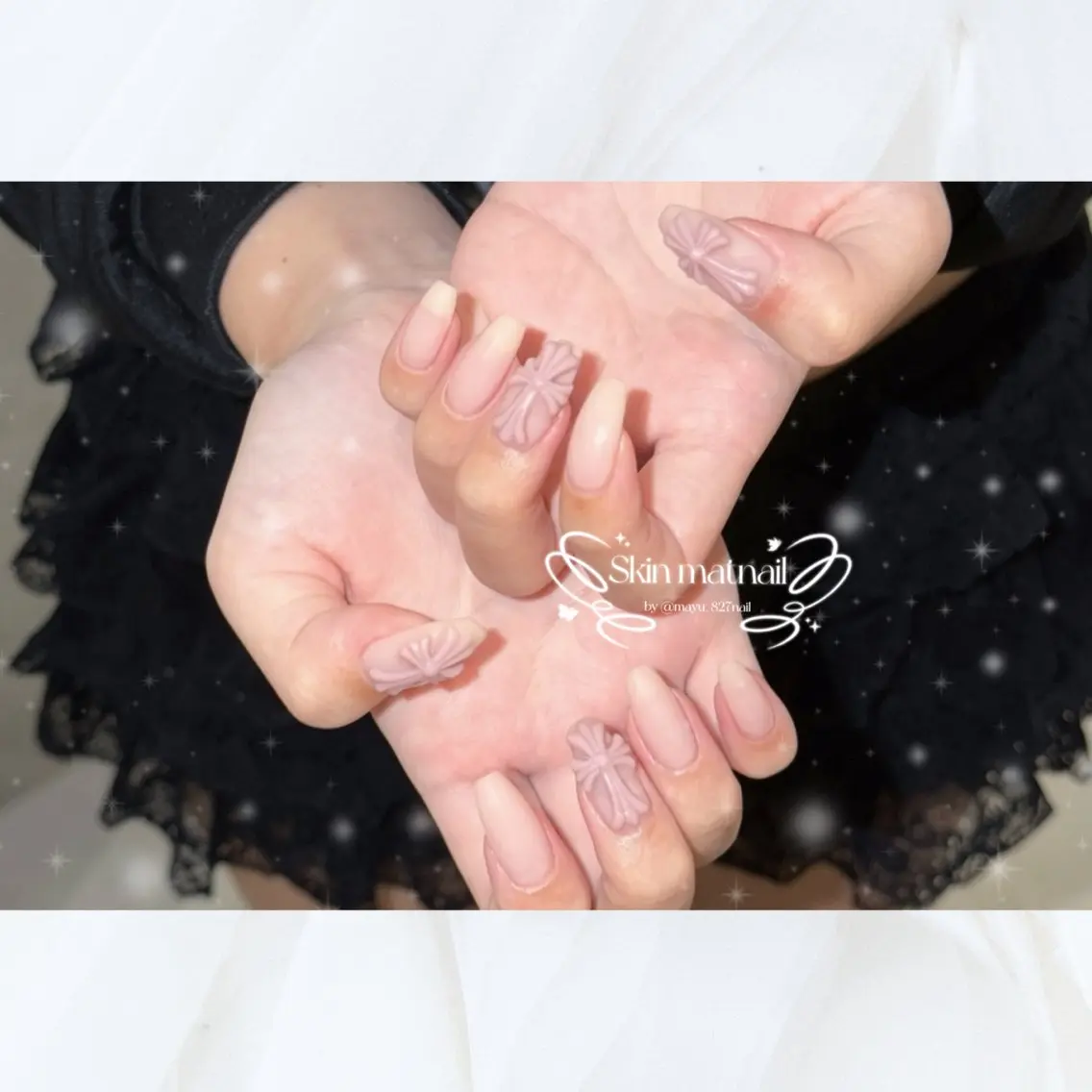 ネイル 長さ出し フラッシュネイル 韓国ネイル マグネットネイル ワンホンネイル ハンドネイル 827nail mayu🐈🐾のネイルデザイン