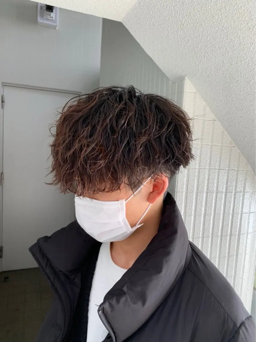 ショート パーマ メンズ カット パーマ ヘアセット お悩み解消✨/ メンズパーマ✨/直樹のヘアスタイル