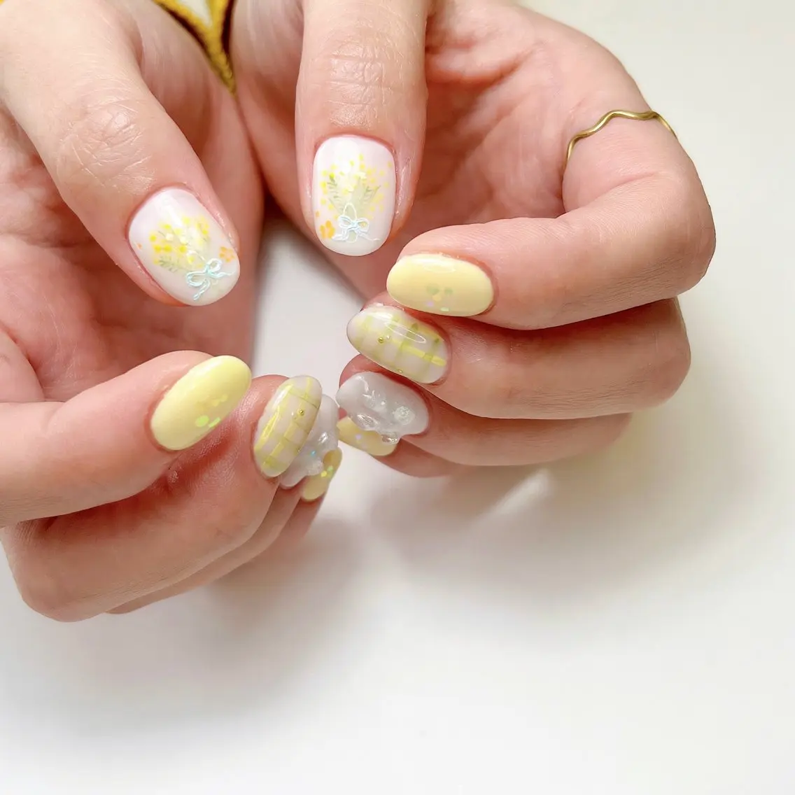 ネイル ハンドネイル いちごパフェ ゆいのネイルデザイン
