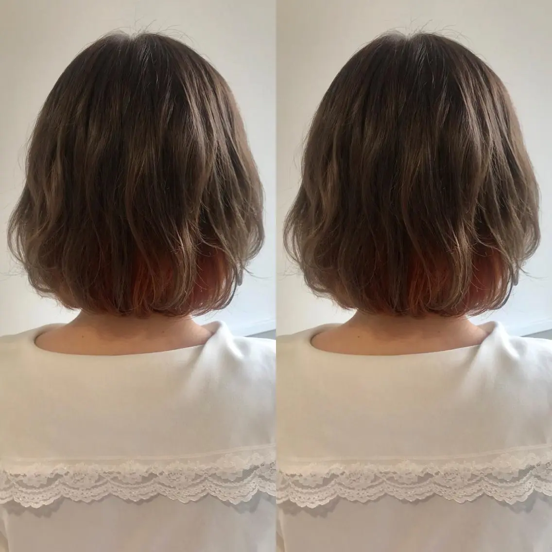 ミディアム カラー 小栗 麻衣のヘアスタイル