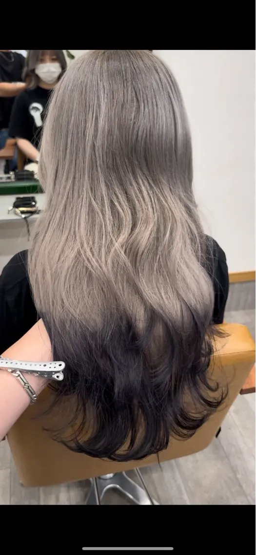 ロング カラー ✨ブリーチ無しWカラ ー・メンズ✨佐藤秀太のヘアスタイル