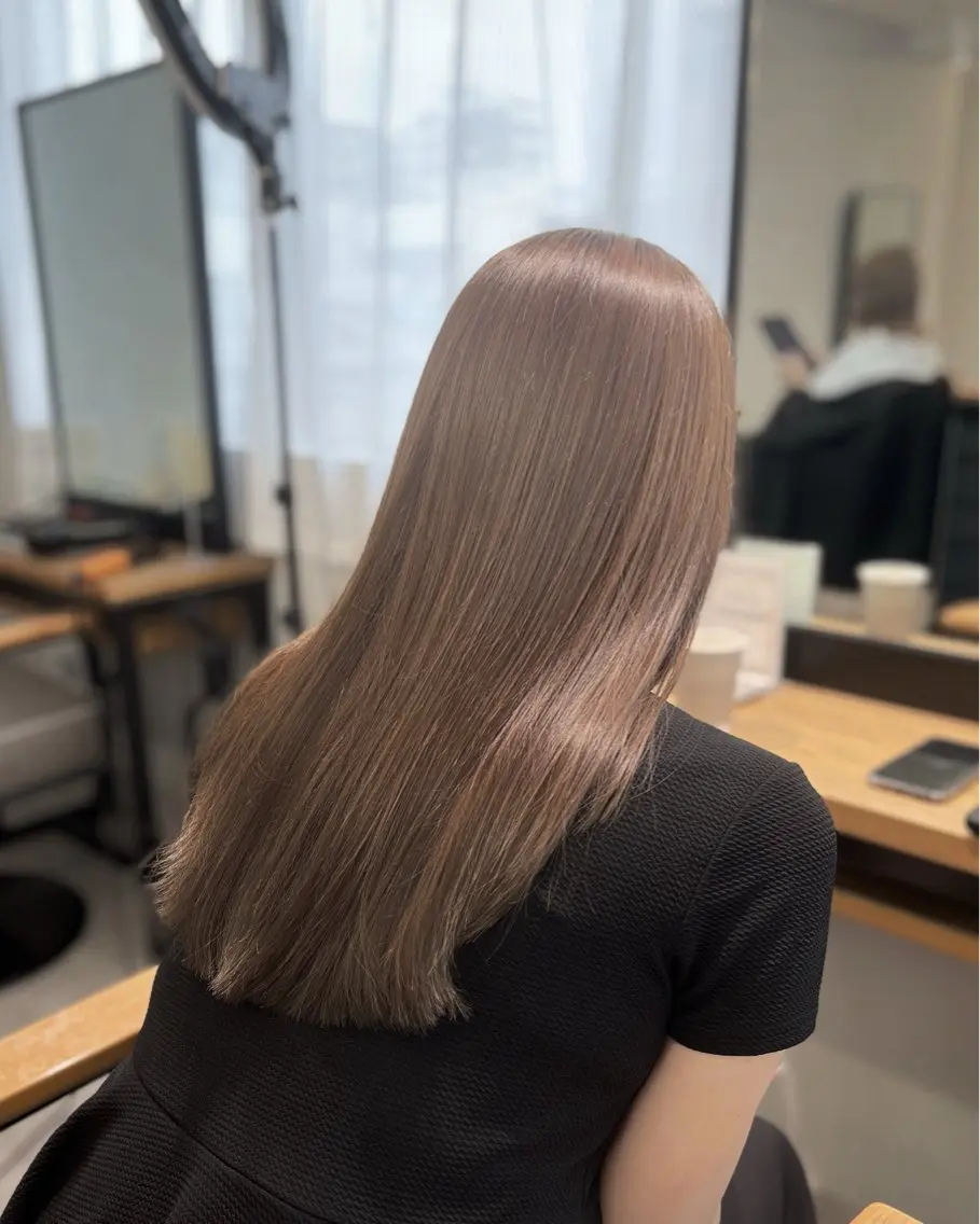 ロング カラー ブリーチ ブラウンカラー ダブルカラー ブリーチなしカラー 🌿ダブルカラー/ 明大前/中村渓太のヘアスタイル