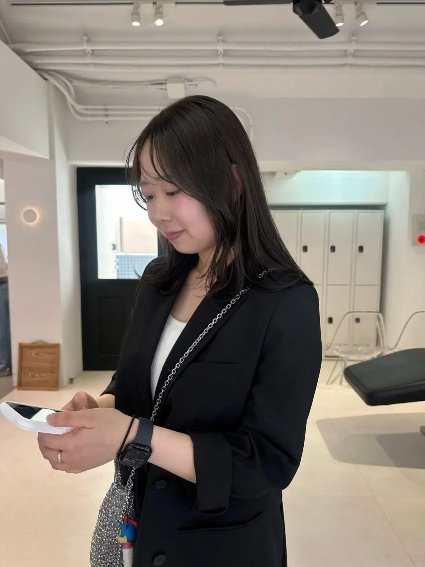 ミディアム カラー ブリーチ ハイトーンカラー ブリーチなしカラー ボブ カット ヘアカラー トリートメント REINA☁️透明感 カラー/ぷつっと♡のヘアスタイル