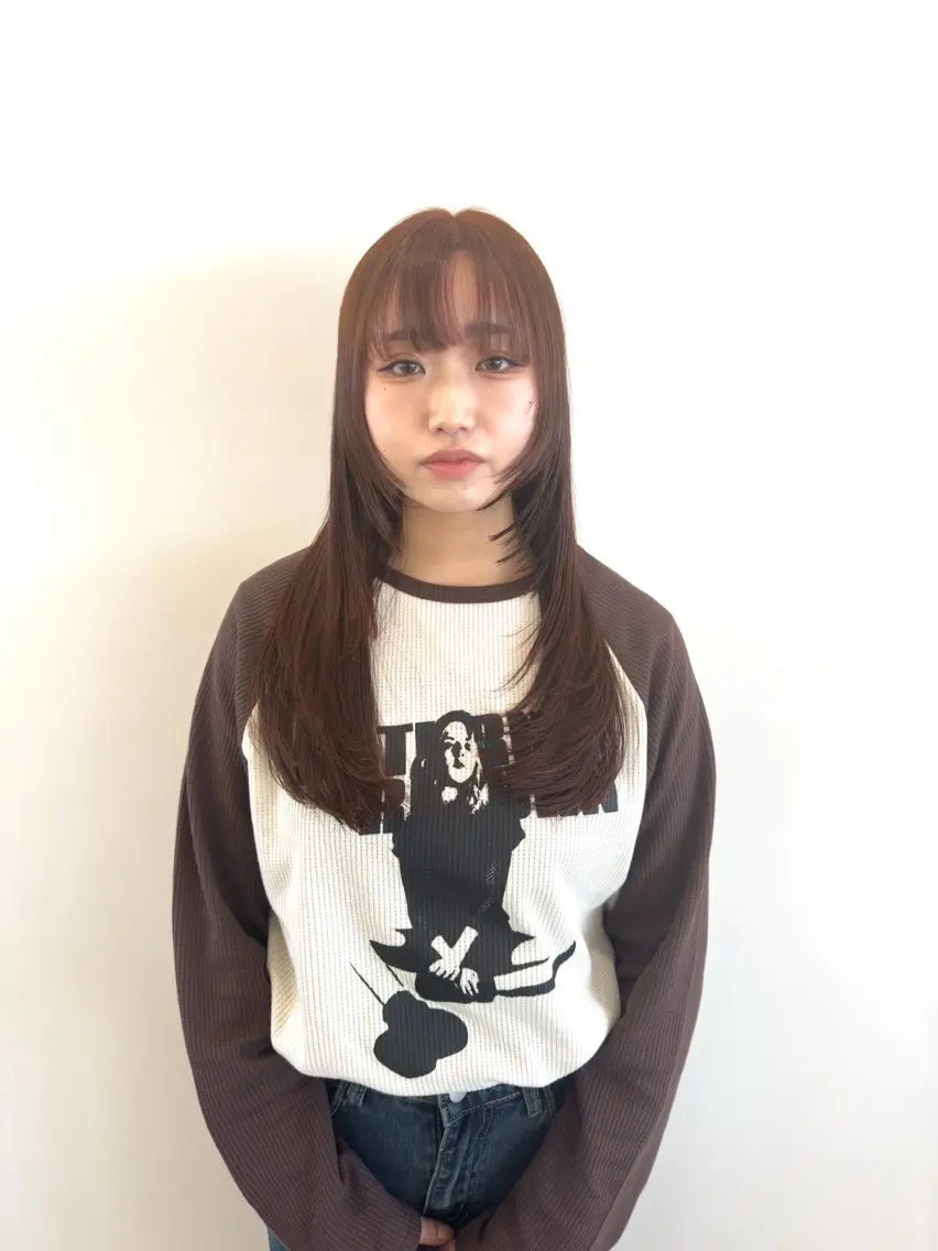 ロング カット ヘアカラー つくばUtooe's 副店長 寺沢颯のヘアスタイル