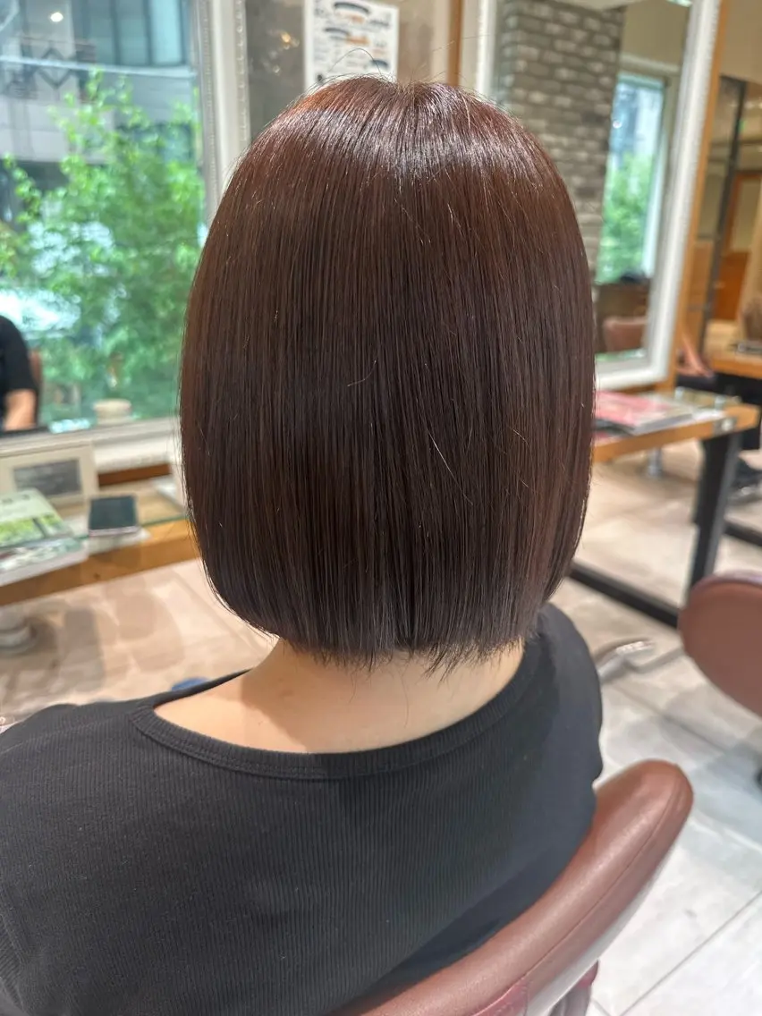 カラー ブラウンカラー オレンジ オレンジブラウン ヘアカラー 市沢 光花のヘアスタイル
