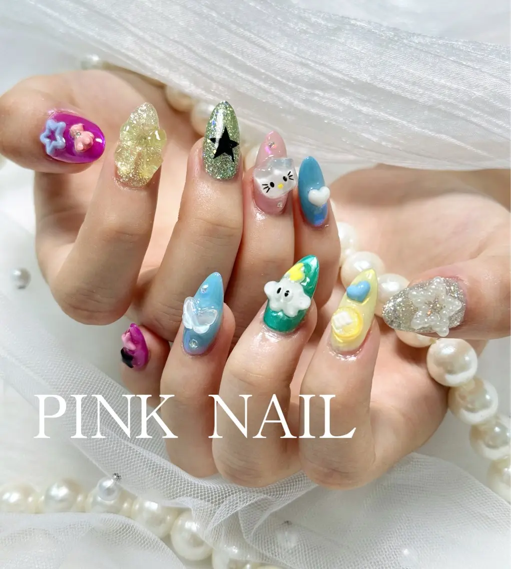 ネイル ハンドネイル pink nailのその他イメージ