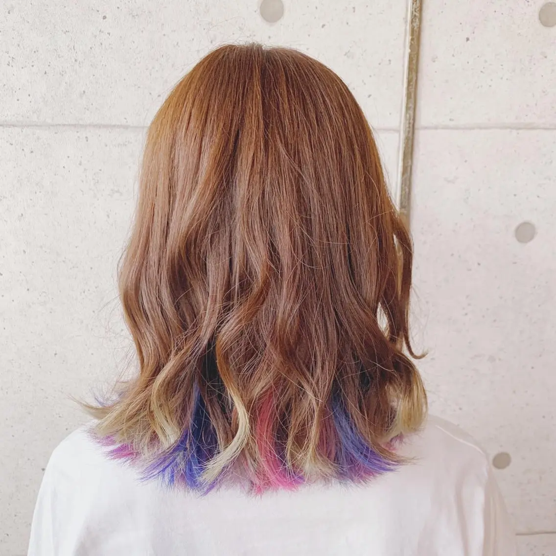 ミディアム カラー ヘアカラー 福森 みずきのヘアスタイル