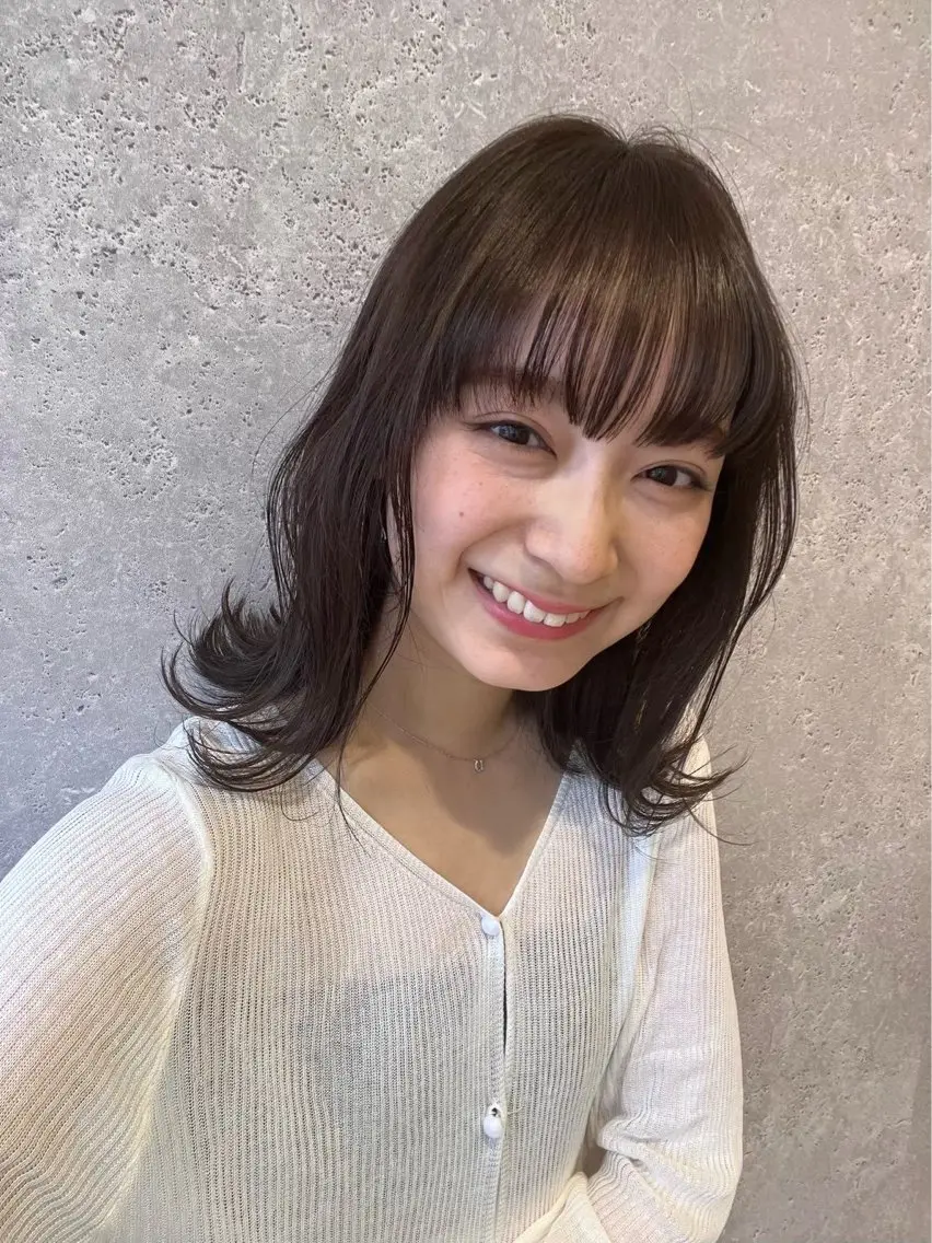 おしゃれ暖色カラー ゆあんのヘアスタイル