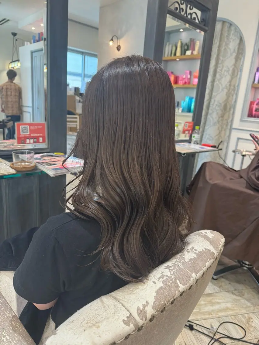 セミロング カラー オリーブカラー ショート/ボブ アンドウ☺︎のヘアスタイル