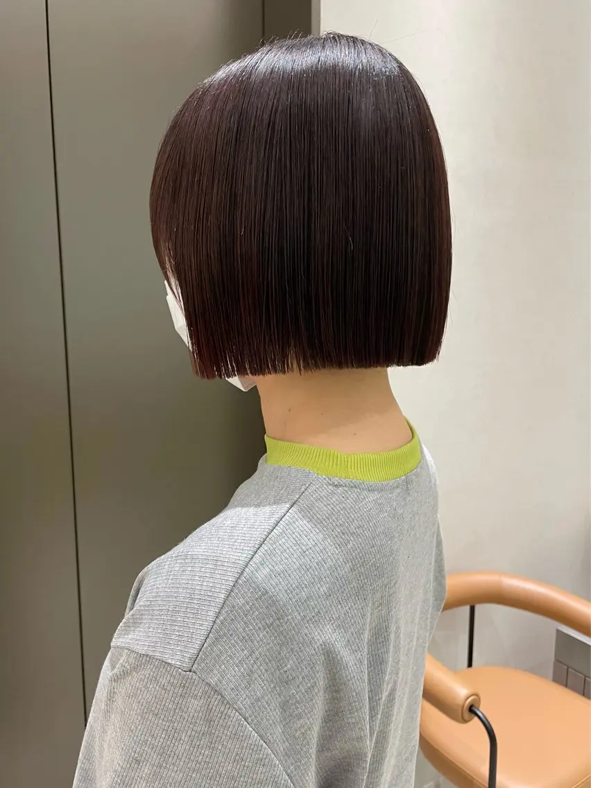 ショート ボブ 髪質改善 カット トリートメント 石川玲菜/ 髪質改善ボブ/メンズのヘアスタイル