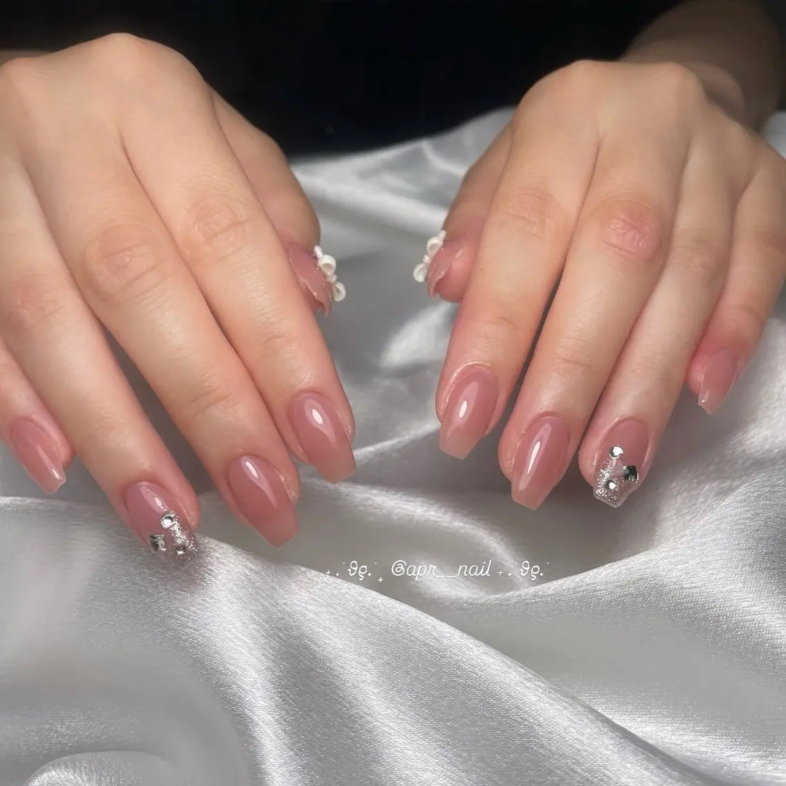 ネイル ピンク ハンドネイル Nailsalon apricotのネイルデザイン