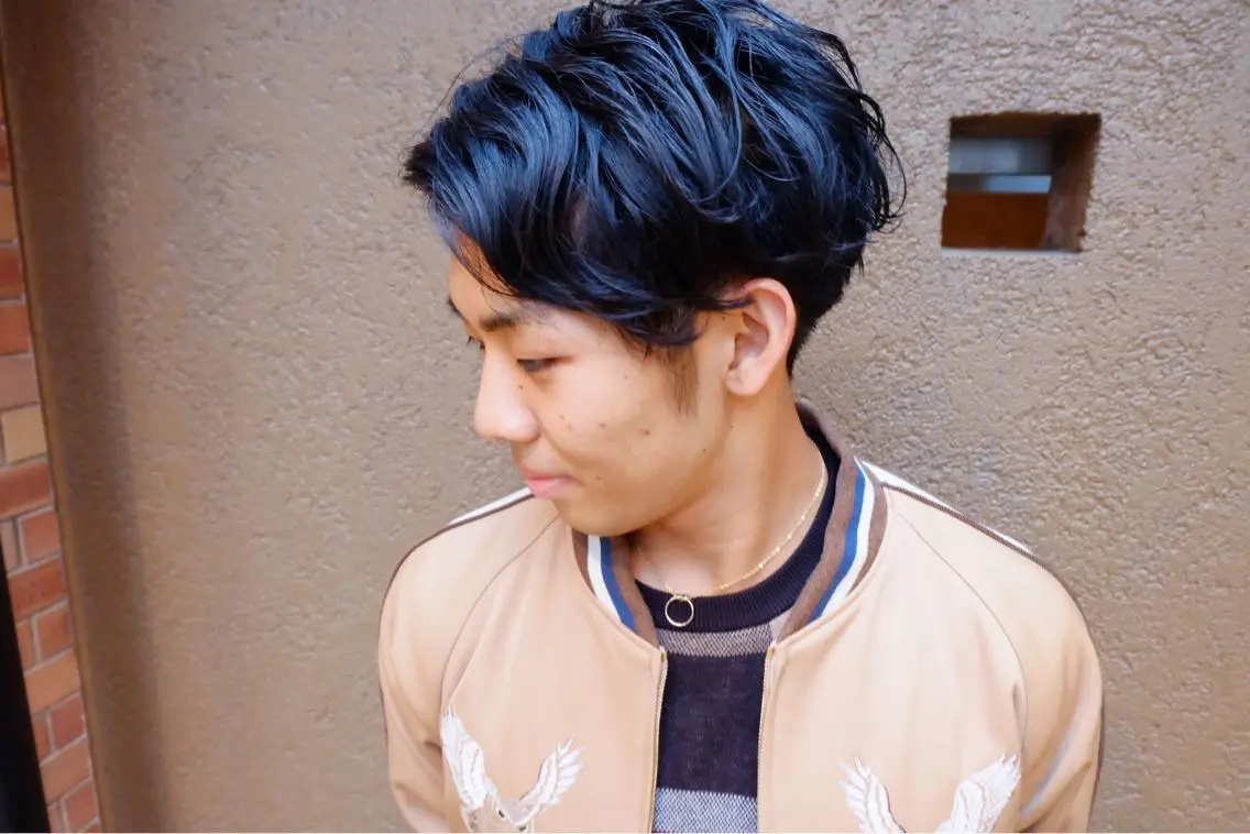 ショート カラー パーマ ヘアアレンジ メンズ メンズパーマ カット パーマ ちこ .のヘアスタイル
