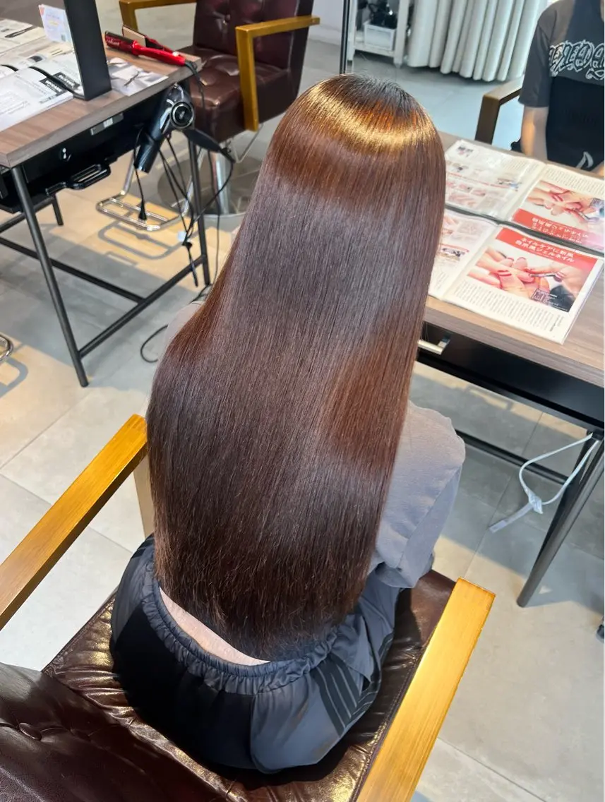 ロング 縮毛矯正 Kako🫧⭐️ アシスタント/モデルのヘアスタイル
