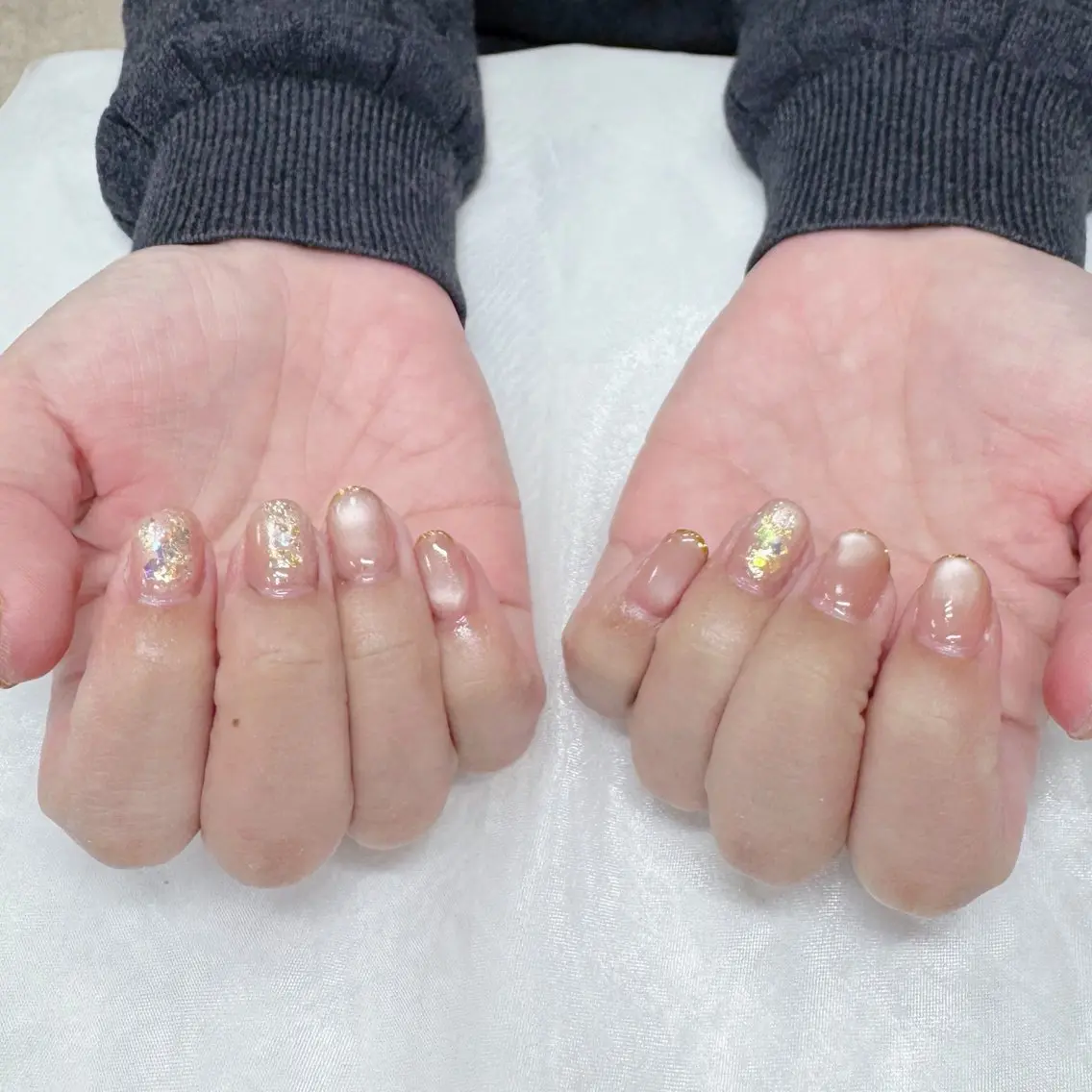 ネイル キラキラネイル マグネットネイル オフィスネイル maruyasu. yのネイルデザイン