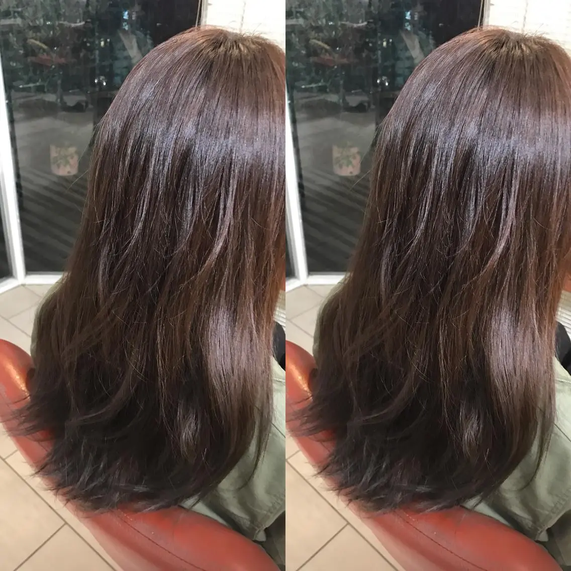 セミロング カラー ヘアカラー 小栗 麻衣のヘアスタイル