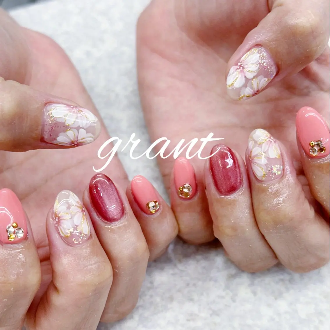 ネイル マグネットネイル ハンドネイル nailsalon grantのネイルデザイン