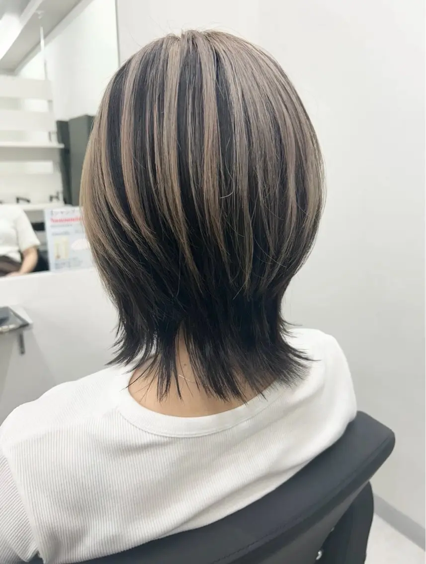 ミディアム カット ヘアカラー カットモデル急募🌈 技術責任者久保のヘアスタイル