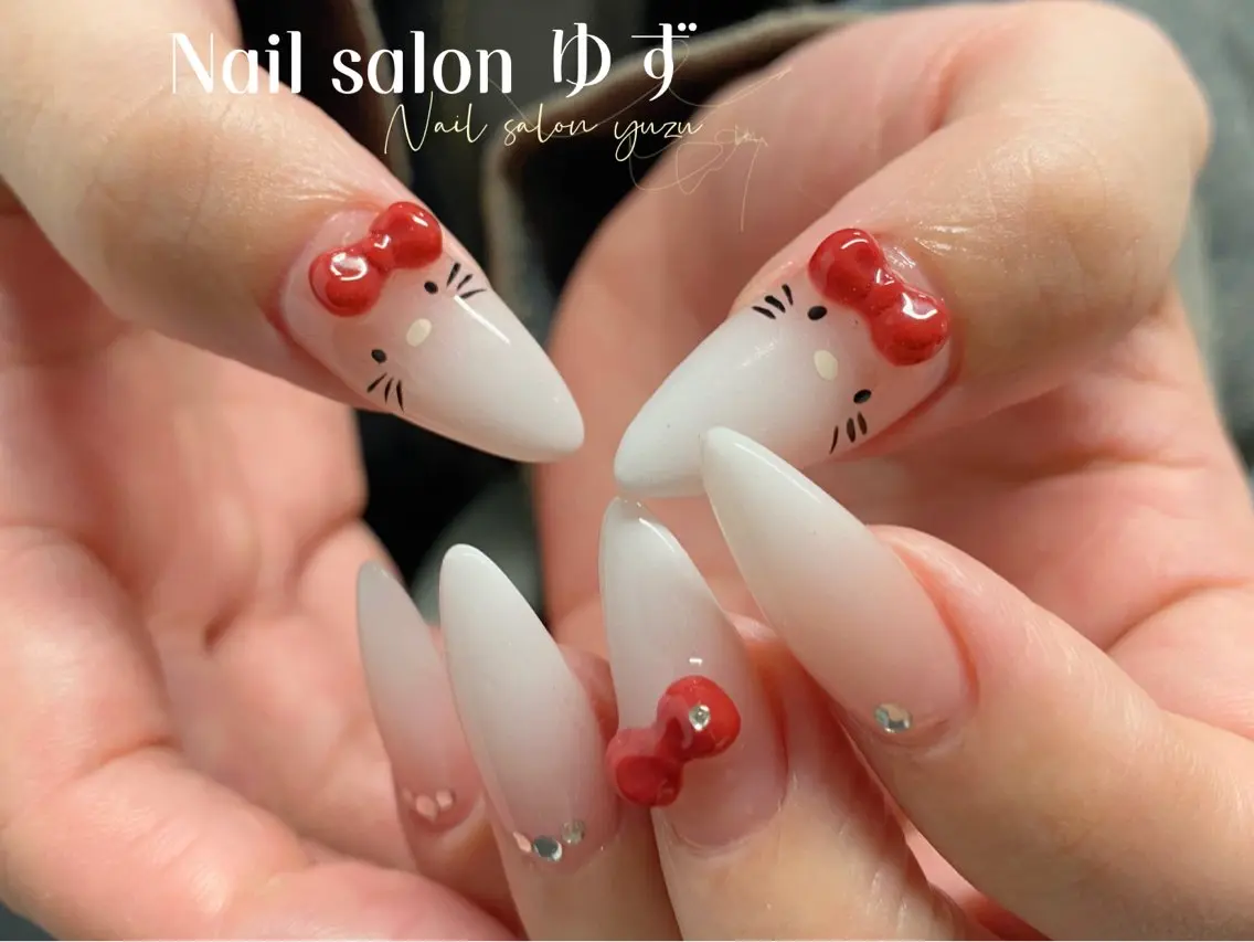 ネイル カジュアル チークネイル フットネイル フレンチネイル ジェルネイル ゆず- Nail Salonのネイルデザイン