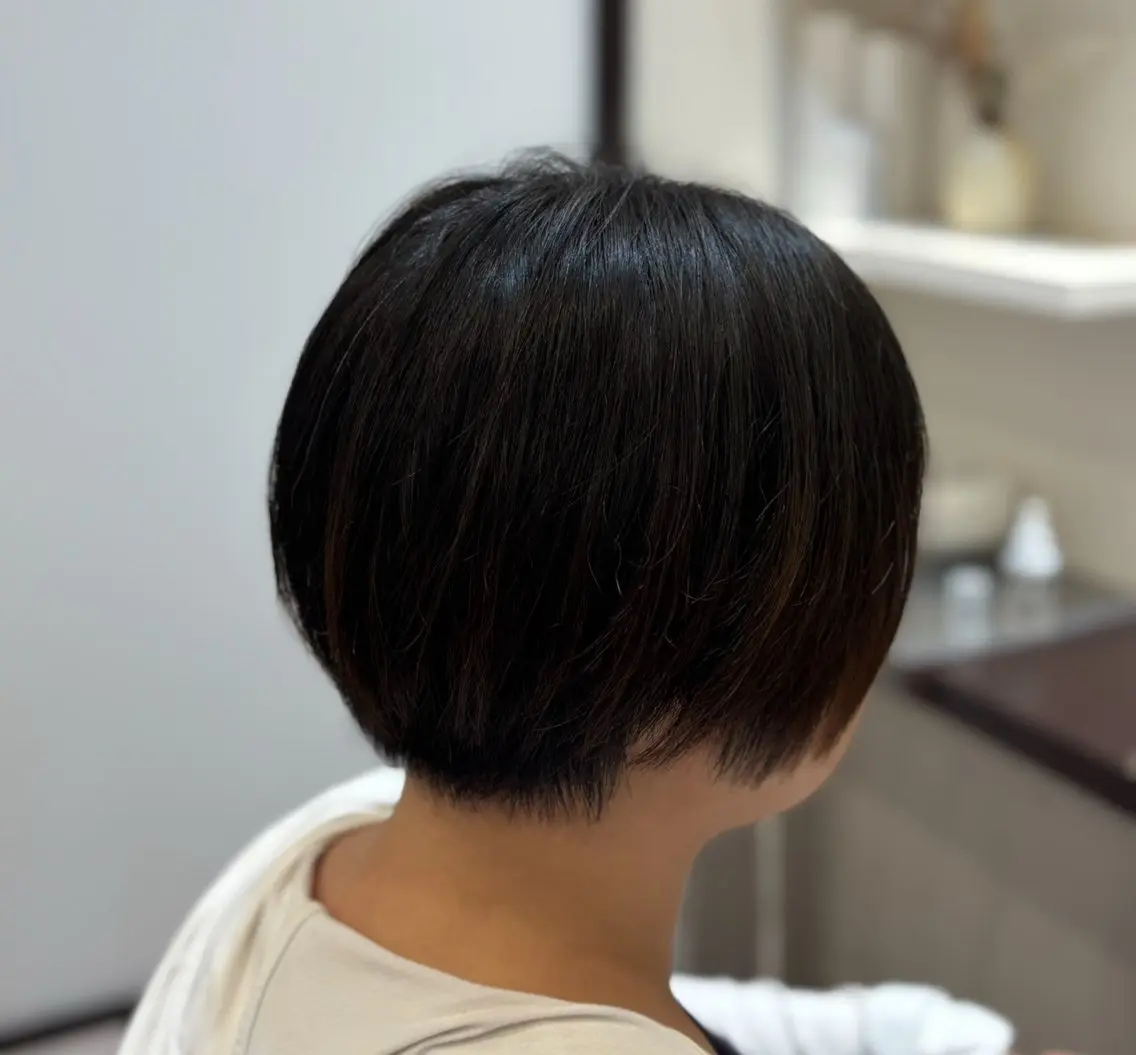 ショート 丸みショート ショートヘア カット 山下ちひろ/似合わせ /髪質改善/縮毛矯正のヘアスタイル