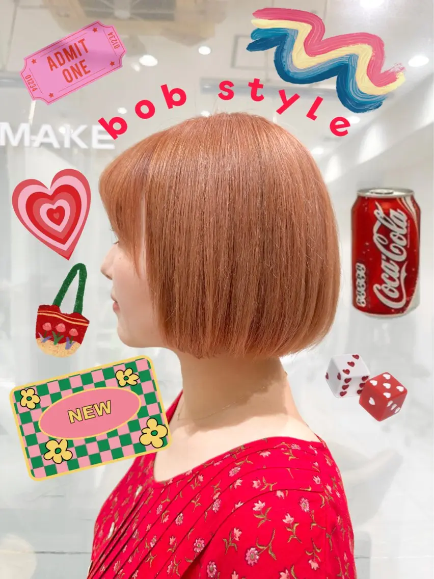 ショート ボブ ブリーチパーマ 🎀Rumiのヘアスタイル