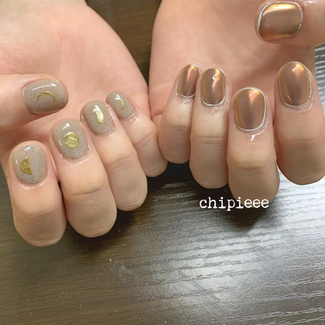 ネイル ジェルネイル ミラーネイル . SHIORIのネイルデザイン