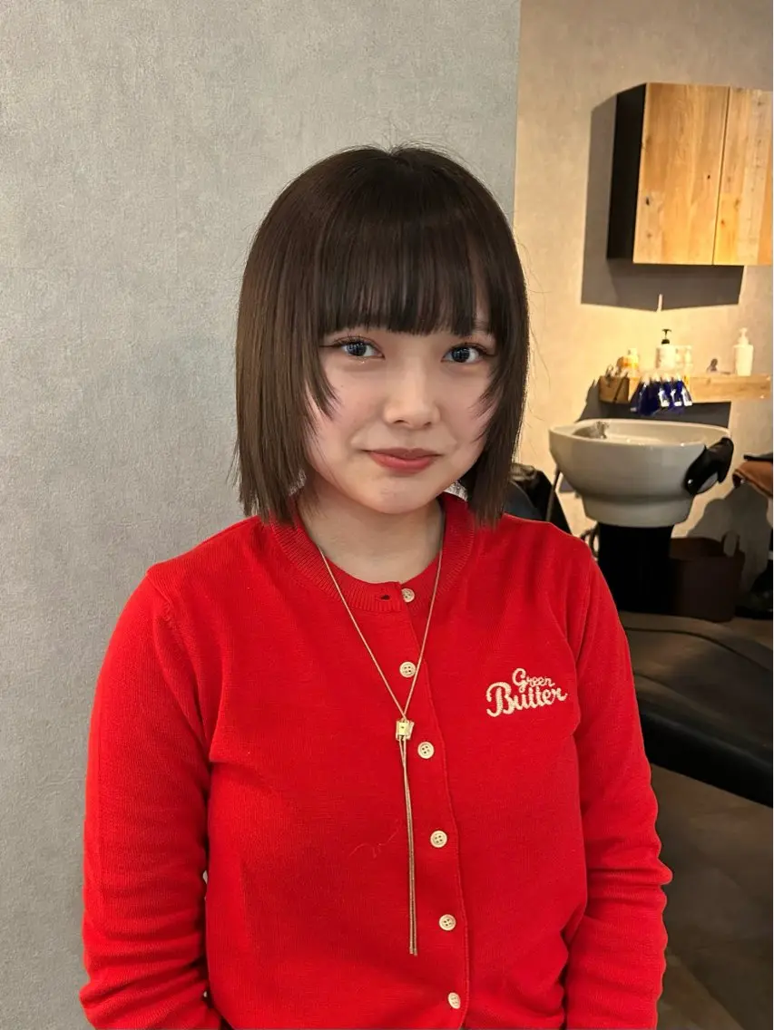 ショート ボブ 顔まわりレイヤー 顔周りカット レイヤーカット ヘアカラー SOLO 尼崎 hana💫レイヤーのヘアスタイル