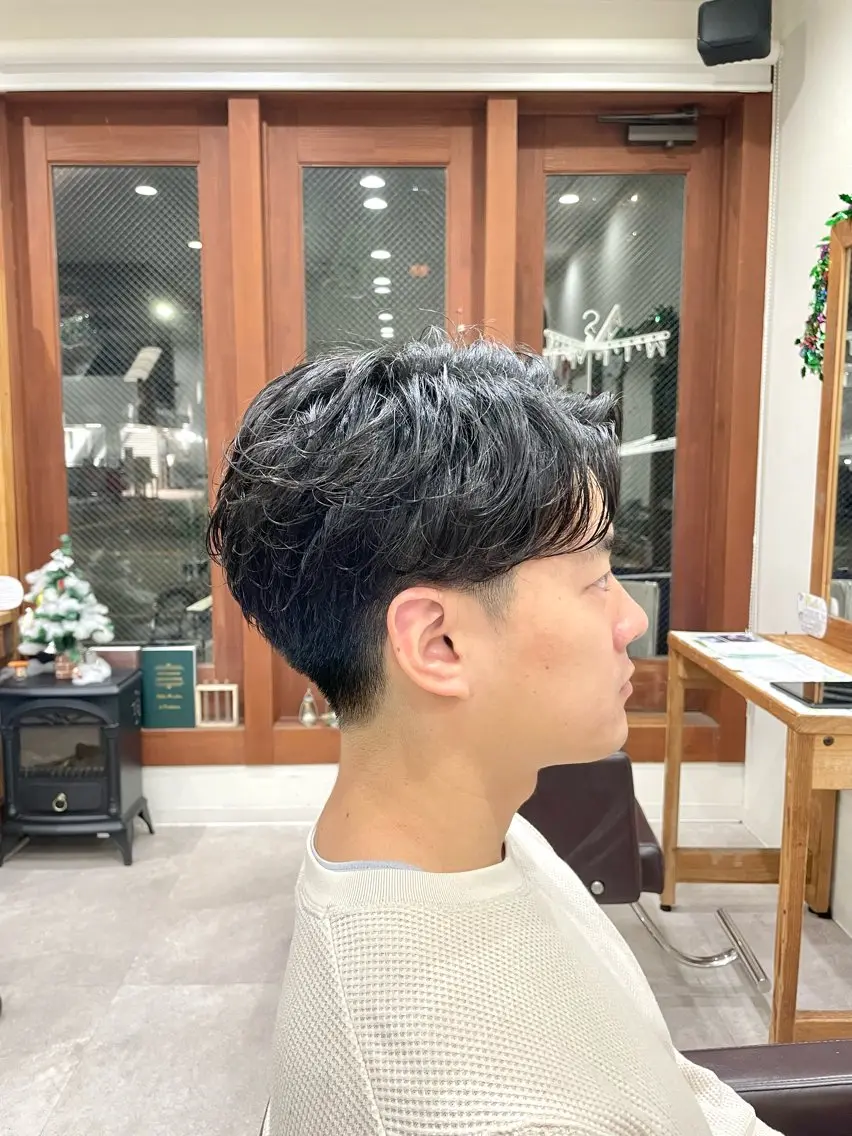 パーマ メンズ マッシュ メンズパーマ ニュアンスパーマ ゆうと/ショート /ショートボブ/ボブのヘアスタイル