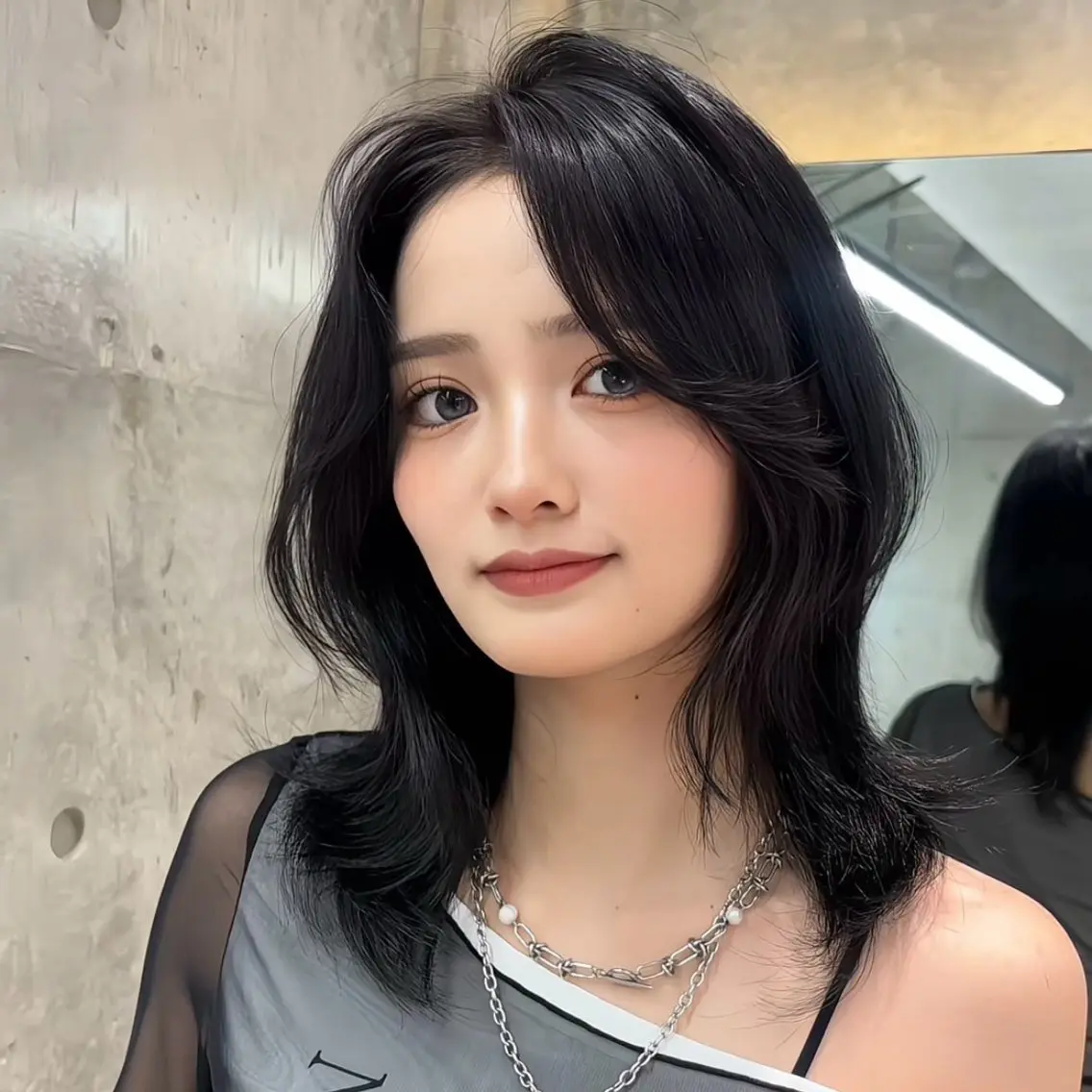 ミディアム カラー ミディアムレイヤー 伸ばしかけ レイヤーカット カット ヘアカラー トリートメント 🎀𝑆𝐴𝑅𝐴 /レイヤーカット🎀のヘアスタイル
