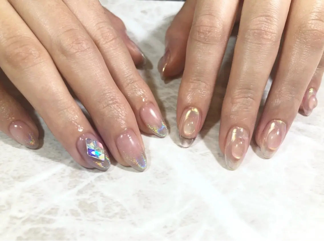 ネイル 氷ネイル・うるうるネイル Alococo nail🎀miyuのネイルデザイン