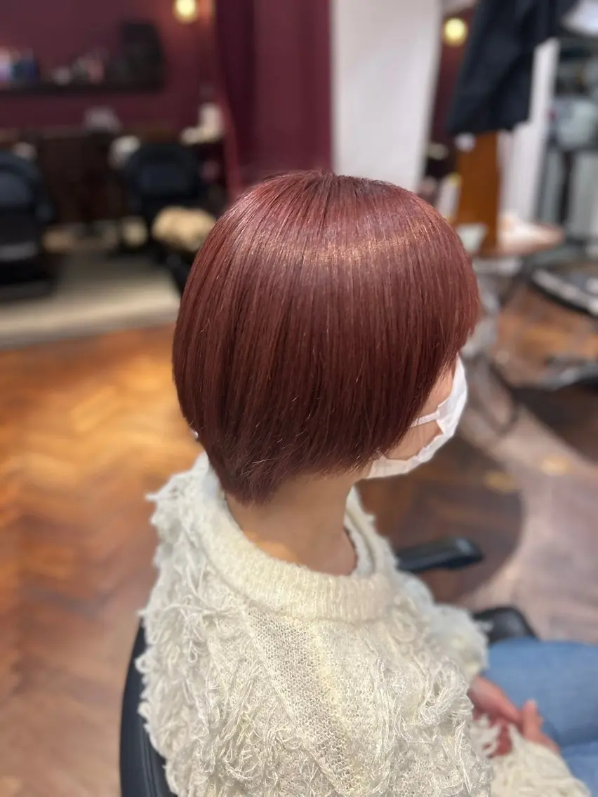 カラー ブリーチ オレンジ ピンクカラー ヘアカラー あゆか 🐶のヘアスタイル