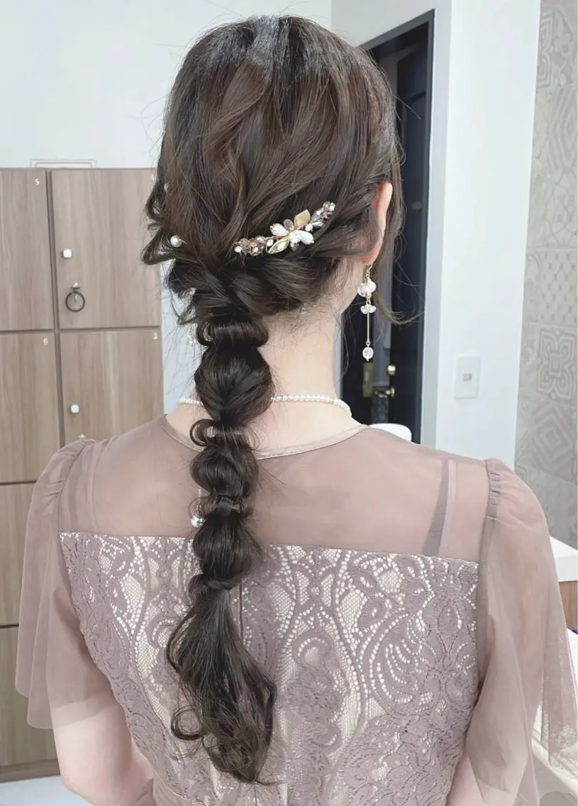 ロング ヘアアレンジ ロング レビジュヘア 京都/桂のヘアスタイル