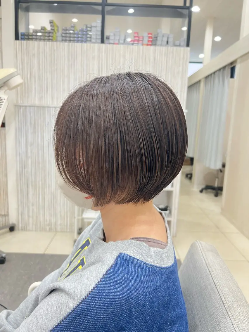 ショート カラー ヘアカラー 太白区/白髪ぼかし ハイライト/千葉達人のヘアスタイル