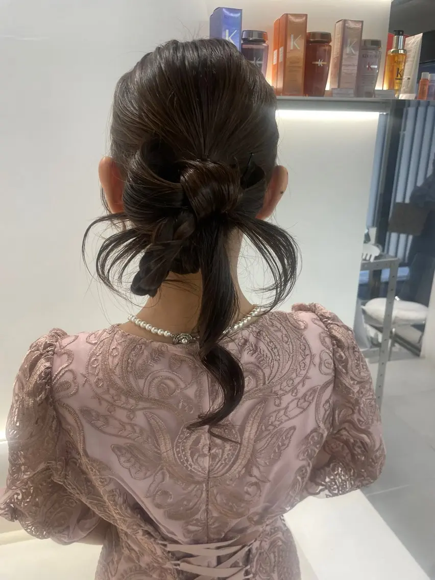 ヘアアレンジ 結婚式・ブライダル ヘアセット ヘアセット🎀耳つぼ 👂💎MONAMIのヘアスタイル