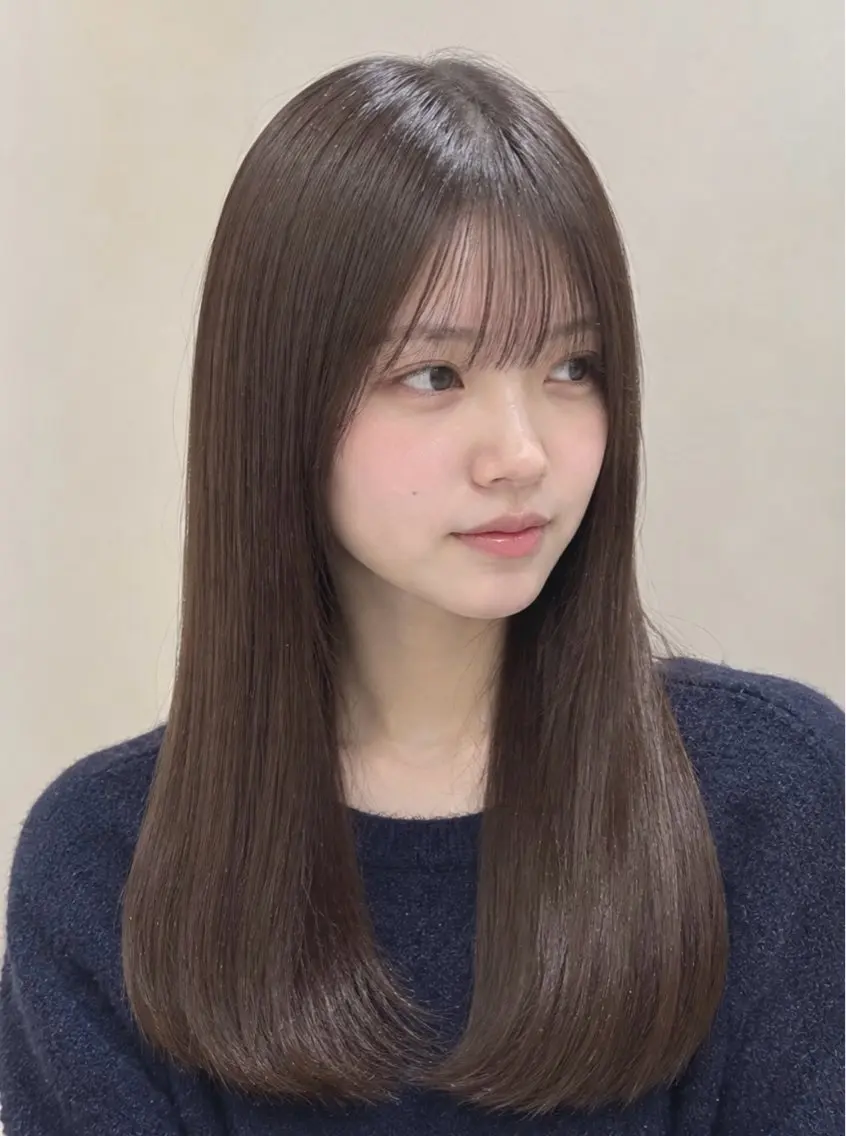 セミロング カラー 透明感カラー ヘアカラー トリートメント 透明感カラー💎 アレンジ🩰Rimiのヘアスタイル