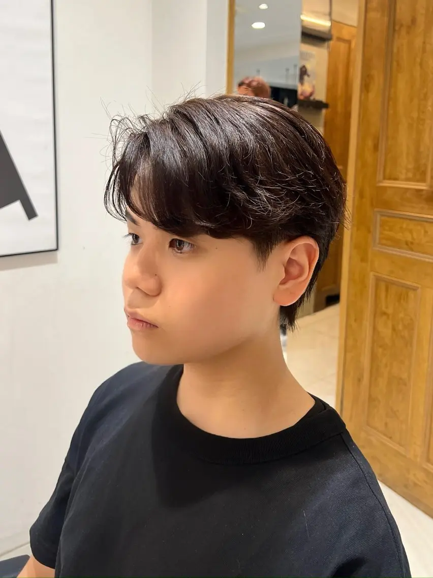 パーマ メンズ カット パーマ トリートメント ヘッドスパ ヘアセット 艶くすみカラー ‎/縮毛/川添桃花‎のヘアスタイル