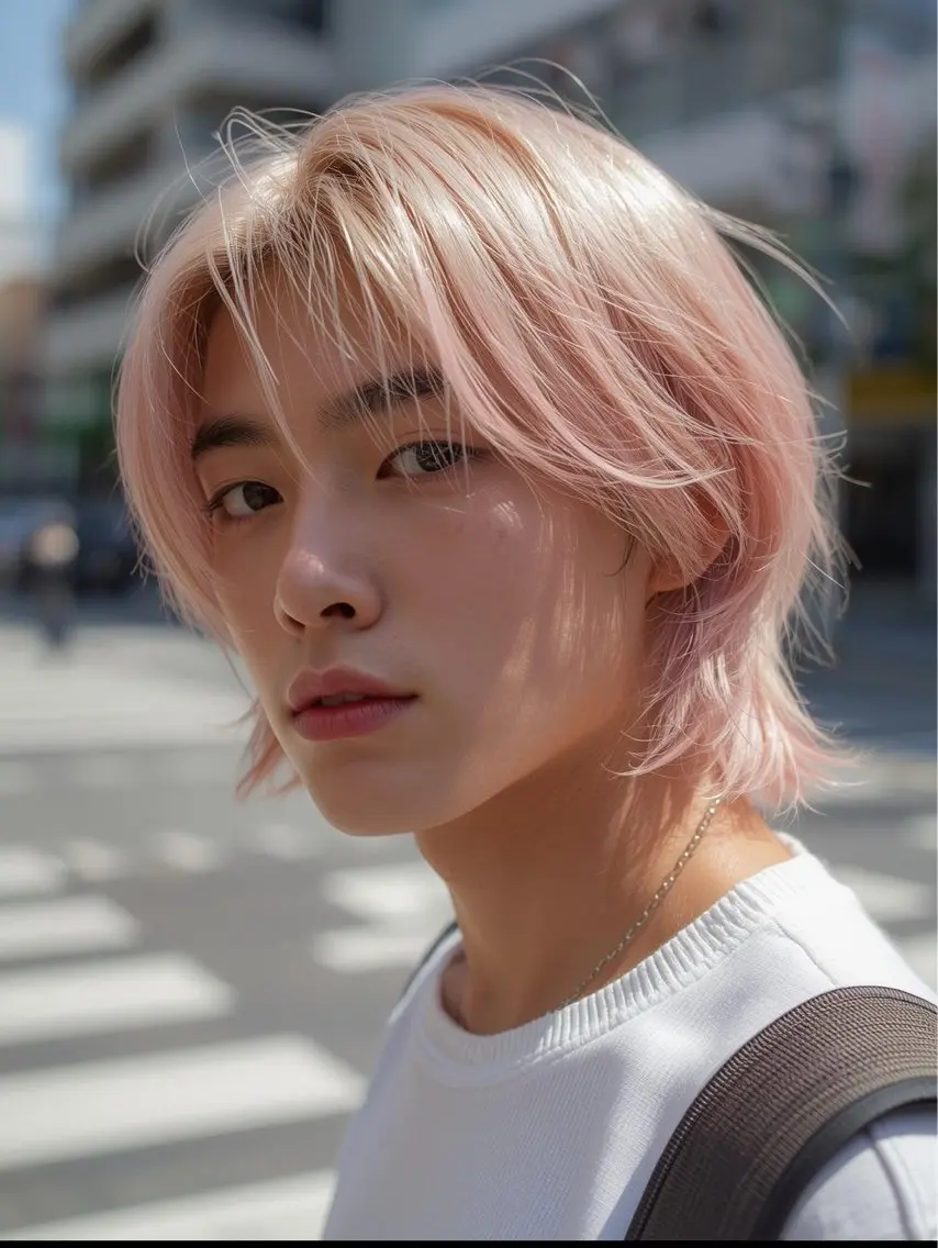 ショート カラー メンズ メンズブリーチ ブリーチ ☕️ベージュカラー 内藤光哉☕️のヘアスタイル