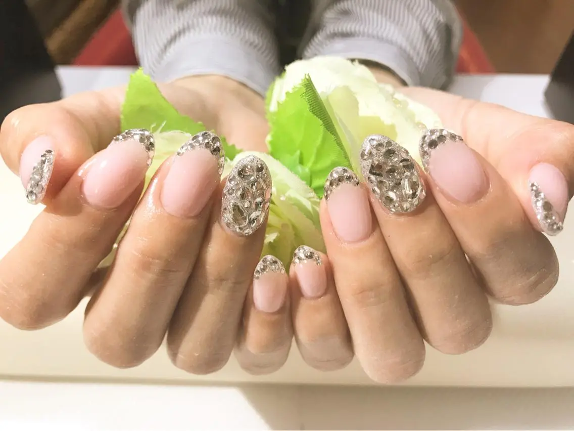 ネイル フットネイル フレンチネイル キラキラネイル ピンク シンプルネイル nail fufla ♡yamane♡のネイルデザイン