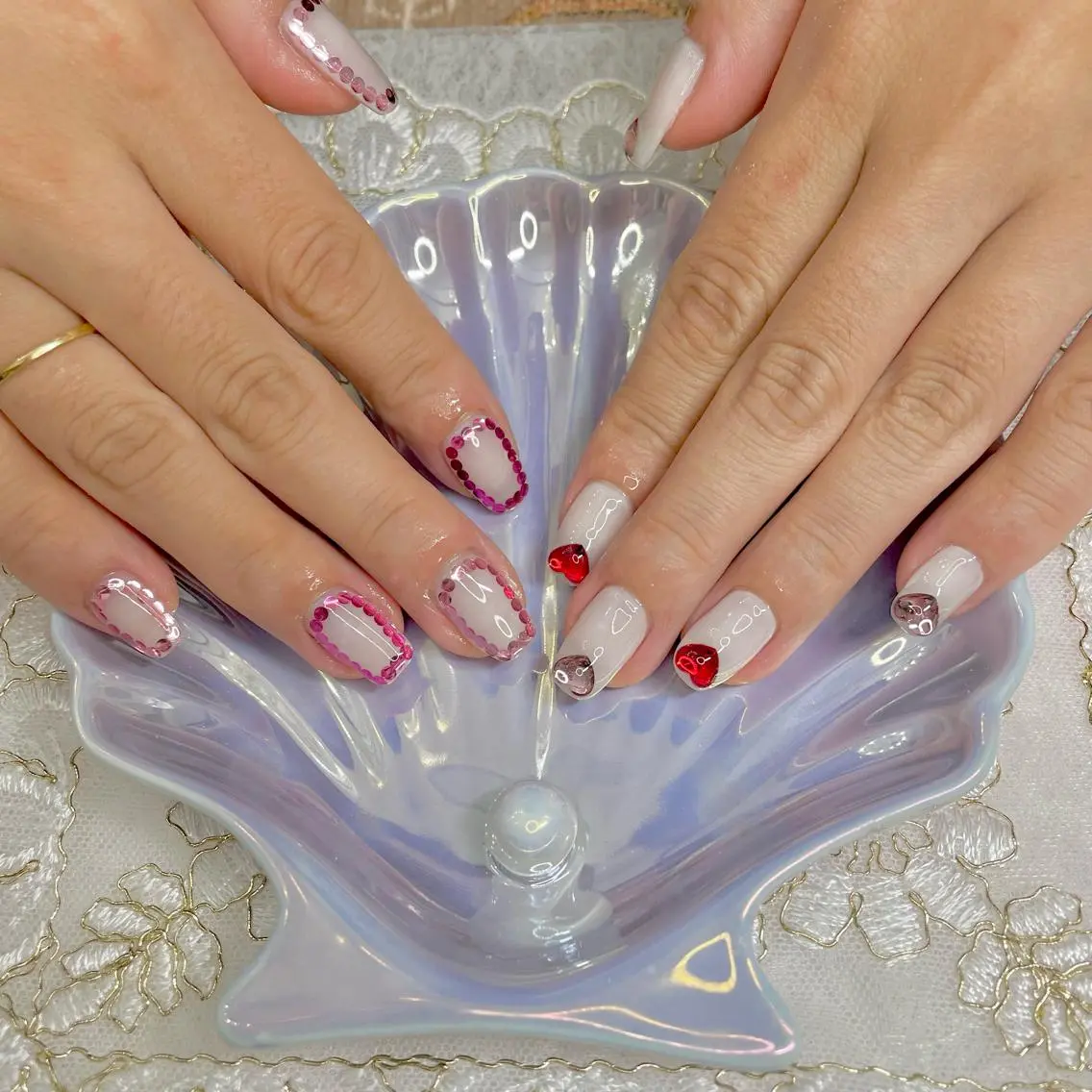 ネイル ジェルネイル ハート J terrace Nailのネイルデザイン