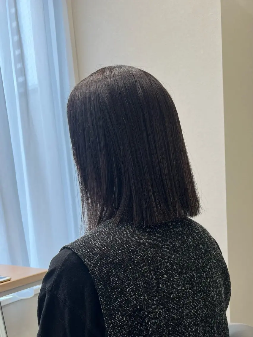 セミロング ヘアカラー 桑野 胡桃のヘアスタイル