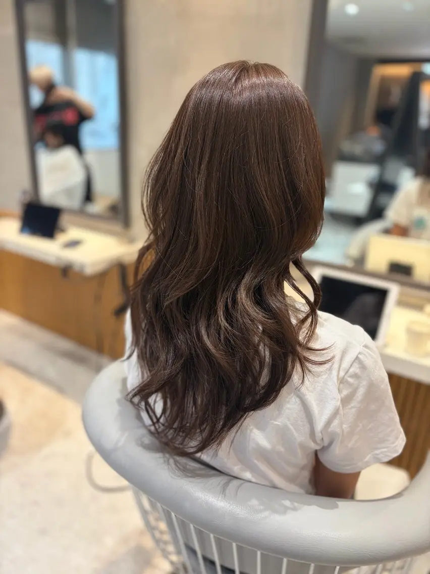 セミロング カラー カット トリートメント ボブ縮毛/レイヤー 赤み消し/はるかのヘアスタイル