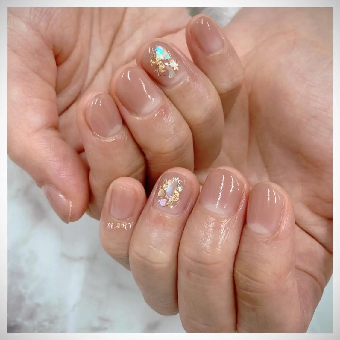 ネイル グラデーション ニュアンスネイル オフィスネイル Mary nail .narumiのネイルデザイン