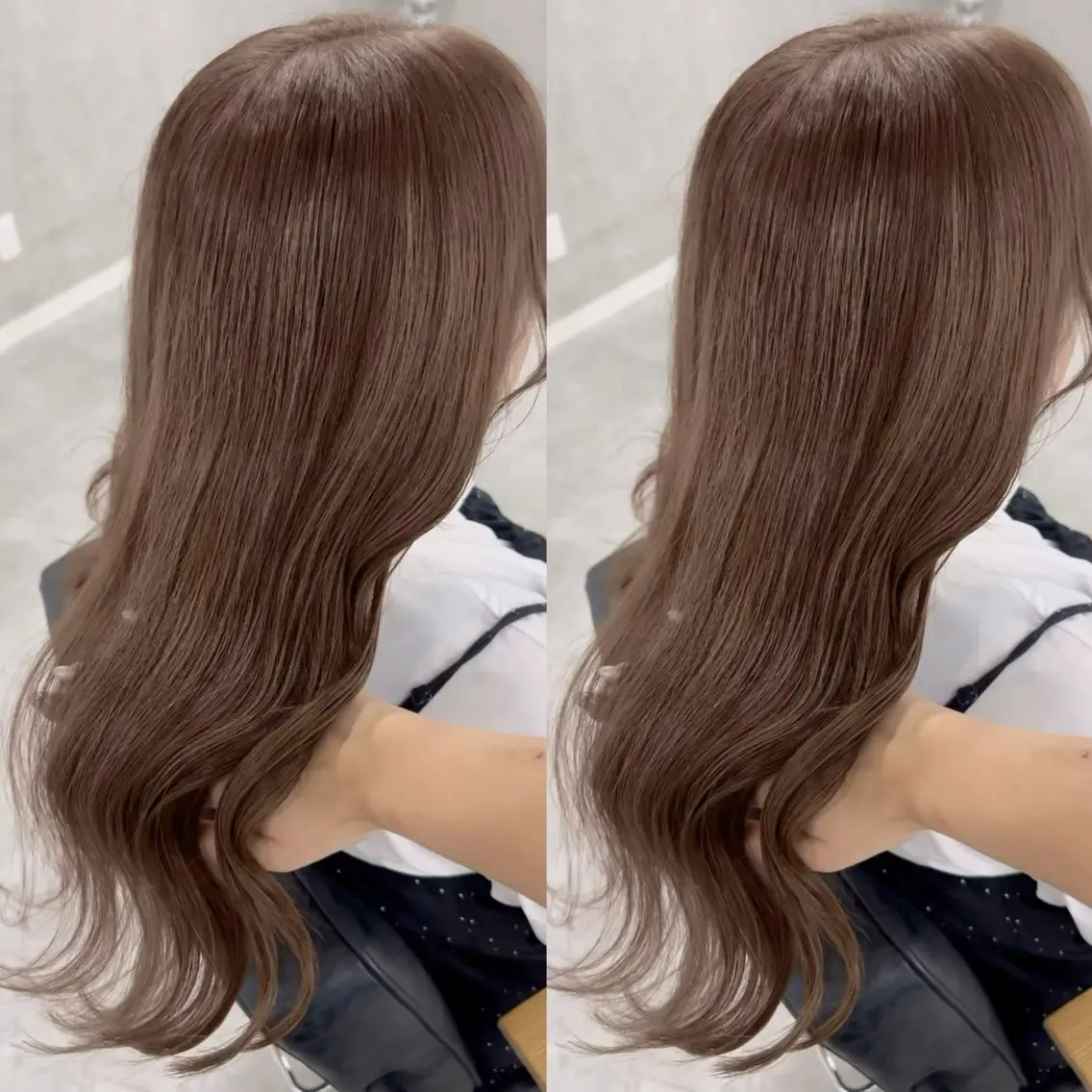 ロング カラー アッシュ アッシュブラウン ベージュカラー 黒髪 ブリーチ ヘアカラー トリートメント 赤み無し柔らかカラー 【梅田】madokaのヘアスタイル